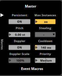 FMOD Event Master Cooldown