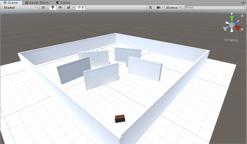 Occlusion scene example room in Unity