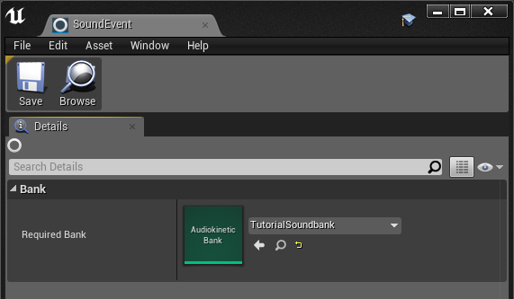 Required Soundbank setting in the Event asset