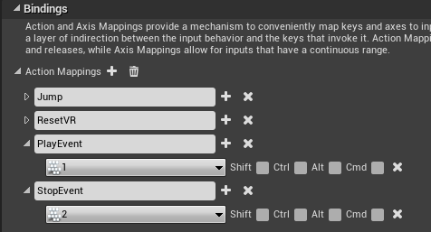 Input bindings example in Unreal Engine 4