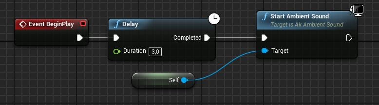 Start Ambient Sound node in Unreal Engine 4